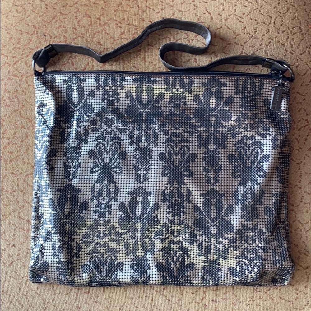 Whiting & Davis Black/Silver Mesh Bag